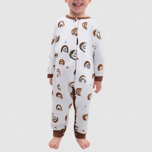 Stylish printed soft boys' one-piece pajamas