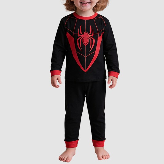 Color-blocked comfortable boys' pajama set