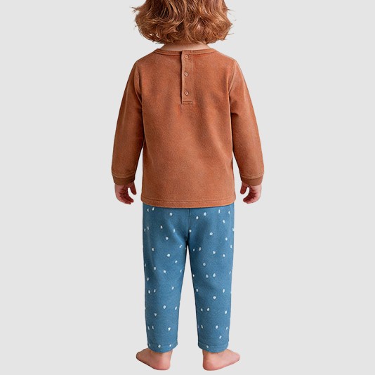 Velvet soft and warm boys' pajama set