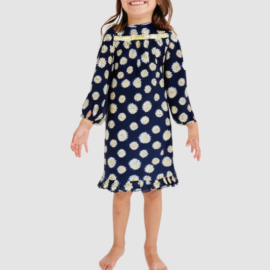 Round neck casual loose girls' nightgown