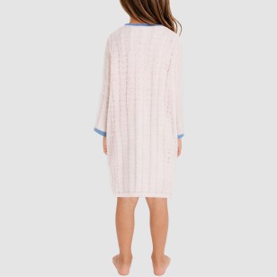 High-quality fleece long girls' nightgown