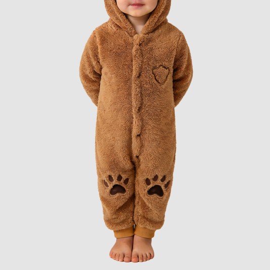 Comfortable plush thickened onesie pajamas for girls